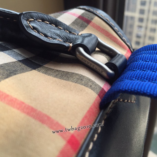 Burberry專門店新款大號彩虹Vintage復古格紋軍旅背包 巴寶莉男士女士後背包 yxb1393